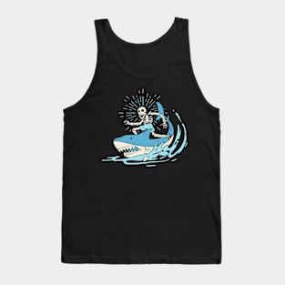 skull riding shark Tank Top